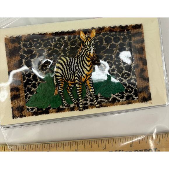 Zebra Wild Handcrafted Cash Wallet Checkbook Receipt Holder Misc. - Picture 7 of 9